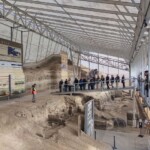 Nella stazione di preservazione paleontologica. I resti risalgono a oltre 2 milioni di anni fa!